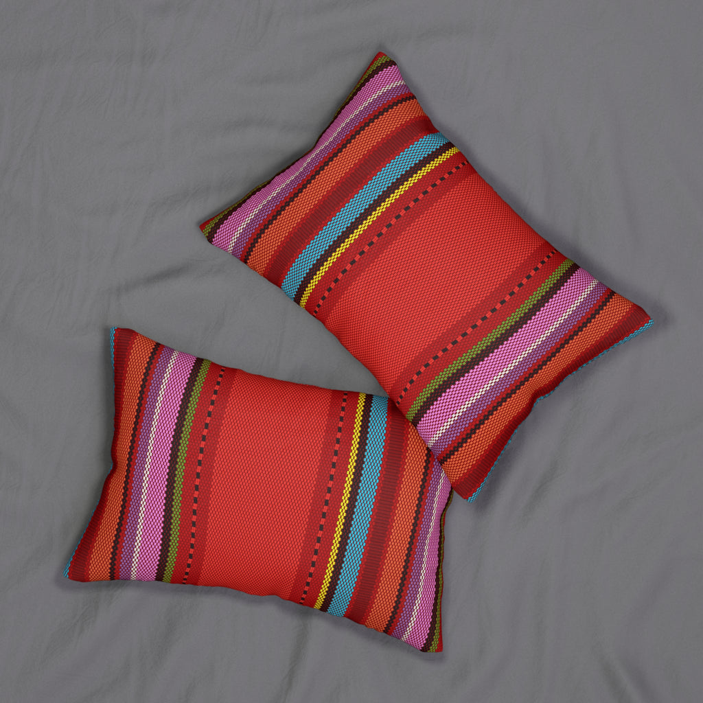 Pukaqmi - Stylish Lumbar Pillow - Fashionable Design in Spun Polyester