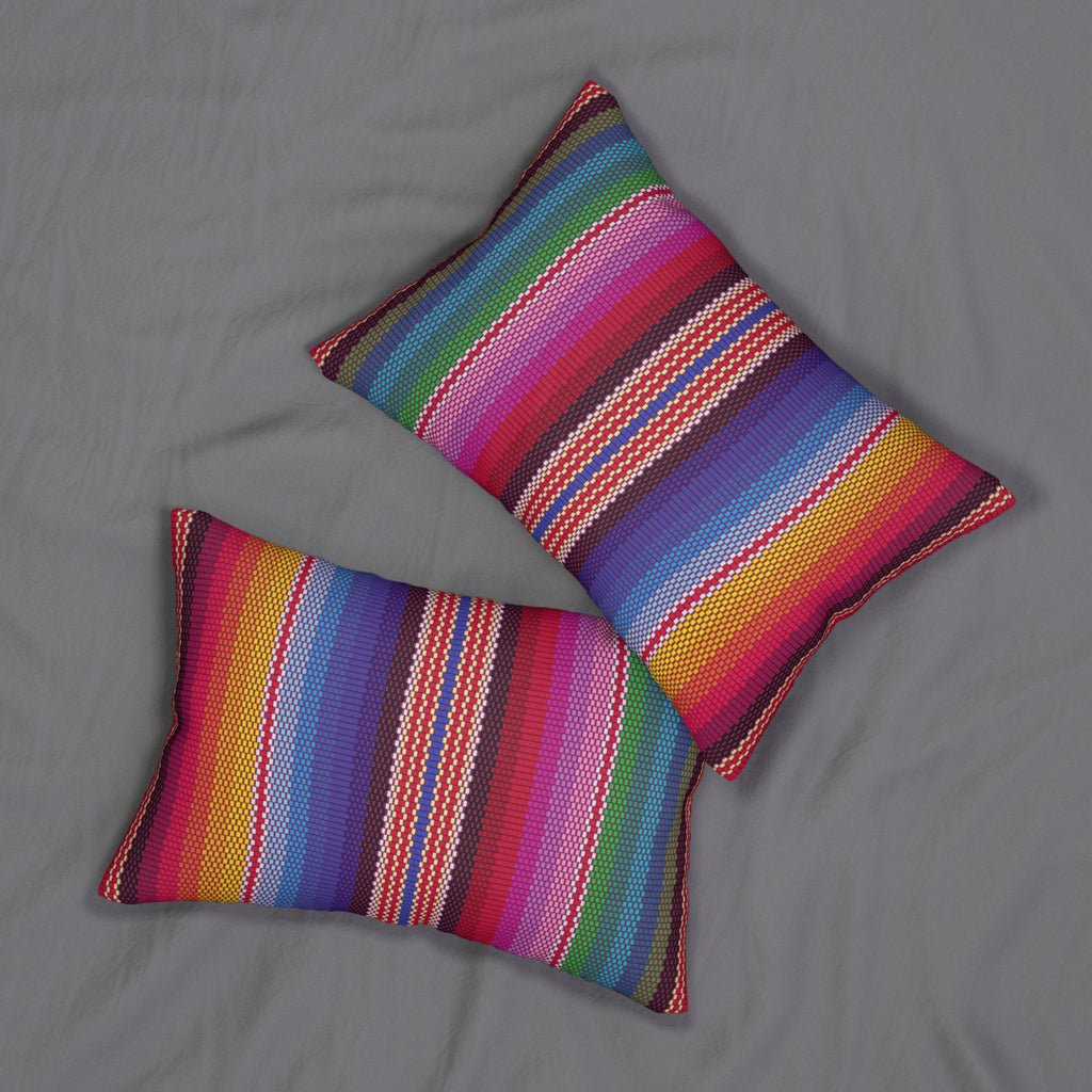 Wayki - Artistic Lumbar Pillow - Expressive Patterns in Spun Polyester