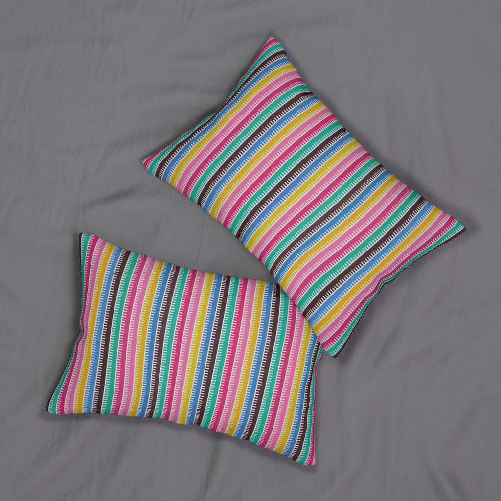 Awana - Playful Lumbar Pillow - Cheerful Accent in Spun Polyester