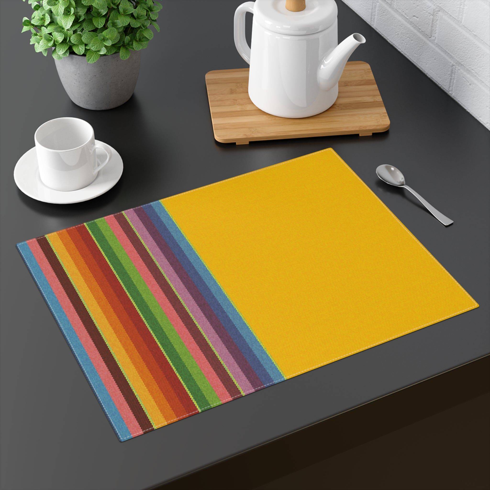 Inti - Vibrant Striped Placemat - Colorful Table decor - BARZANOVA CORP