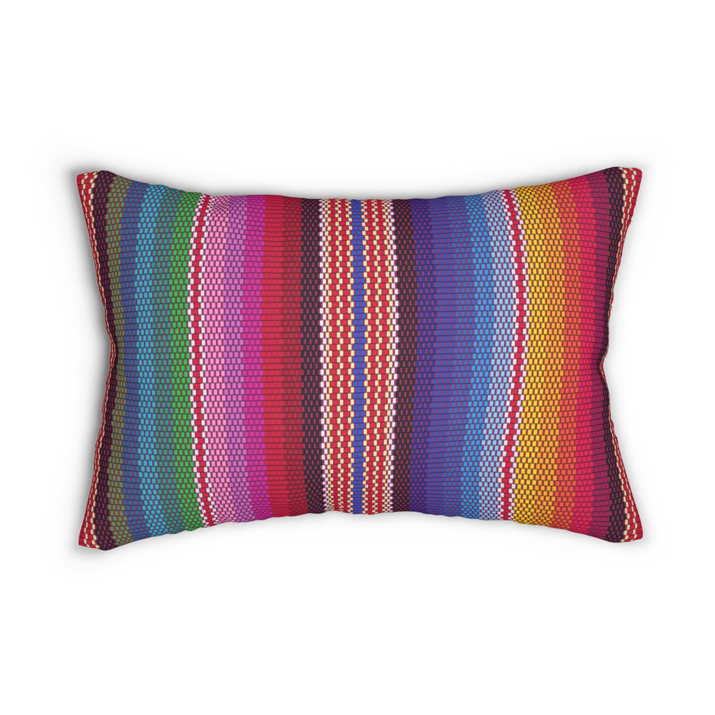Wayki - Artistic Lumbar Pillow - Expressive Patterns in Spun Polyester