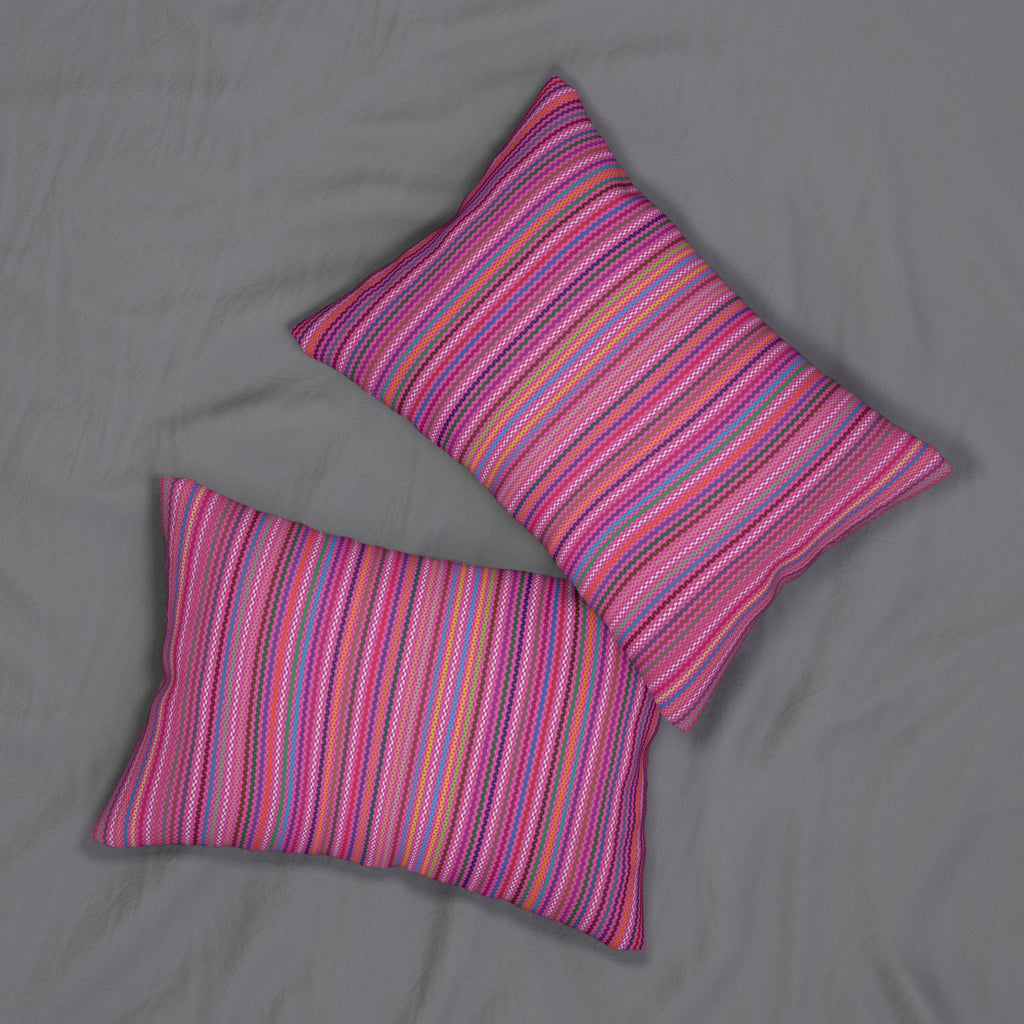 Rosaq - Striking Lumbar Pillow - Bold Presence in Spun Polyester
