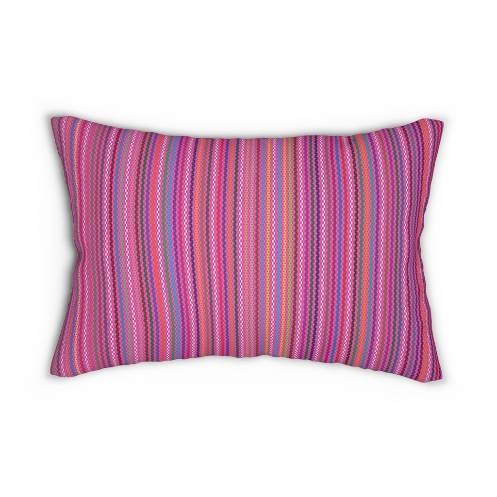Rosaq - Striking Lumbar Pillow - Bold Presence in Spun Polyester