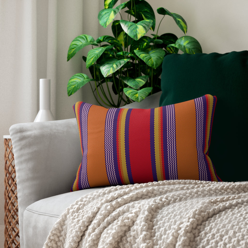 Tinkuna - Striped Lumbar Pillow - Sophistication & Style in Spun Polyester