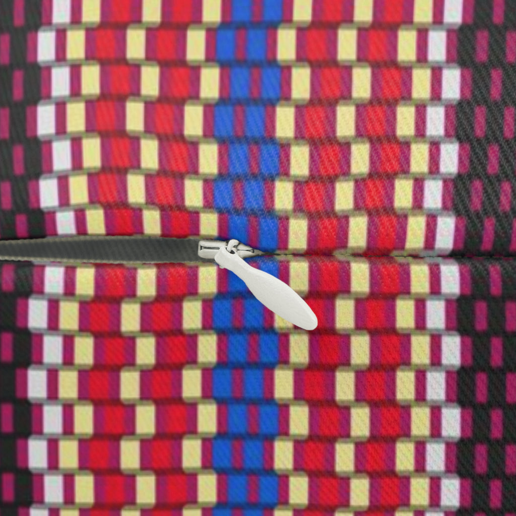 Wayki - Artistic Lumbar Pillow - Expressive Patterns in Spun Polyester