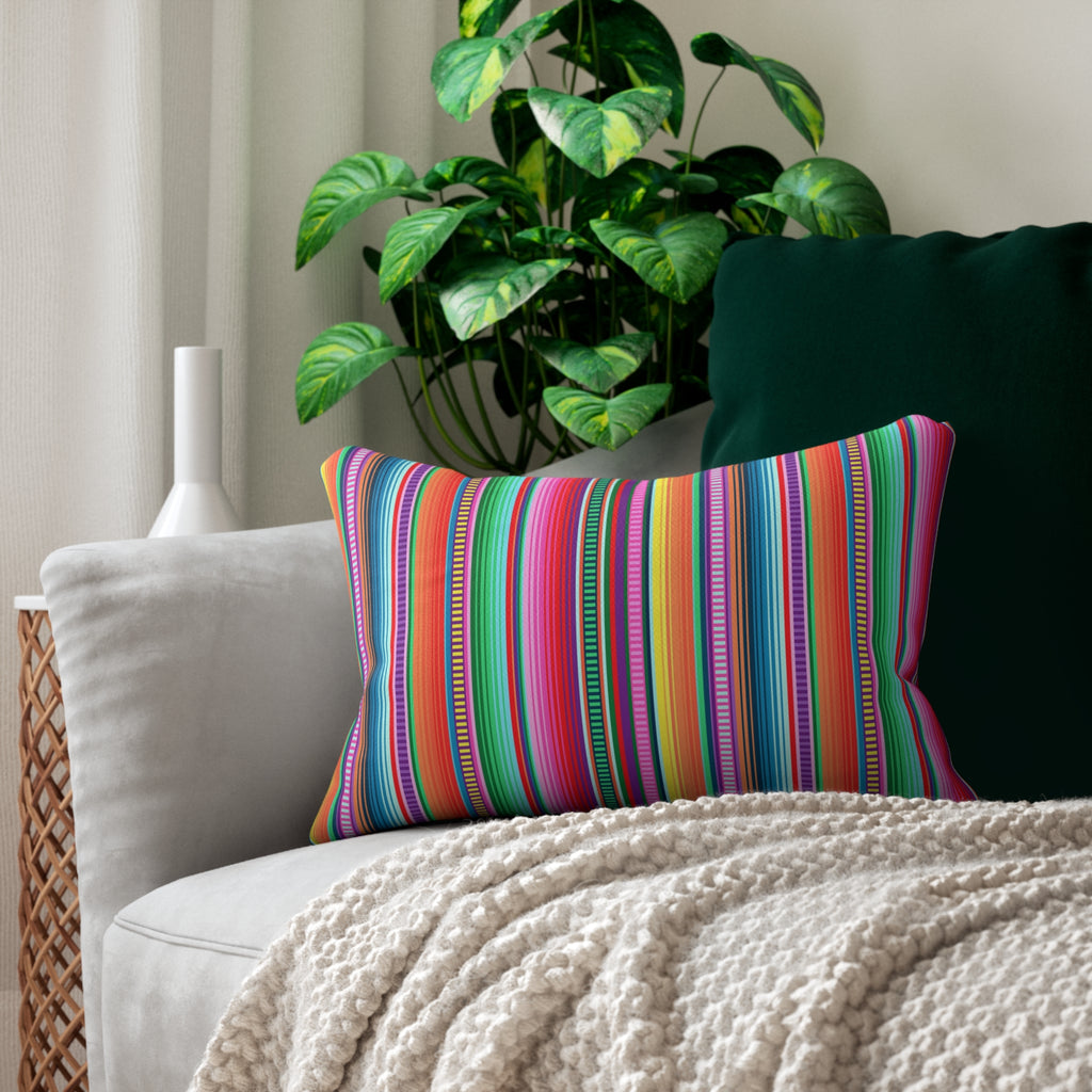 Sipas - Vibrant Lumbar Pillow - Dynamic Design in Spun Polyester