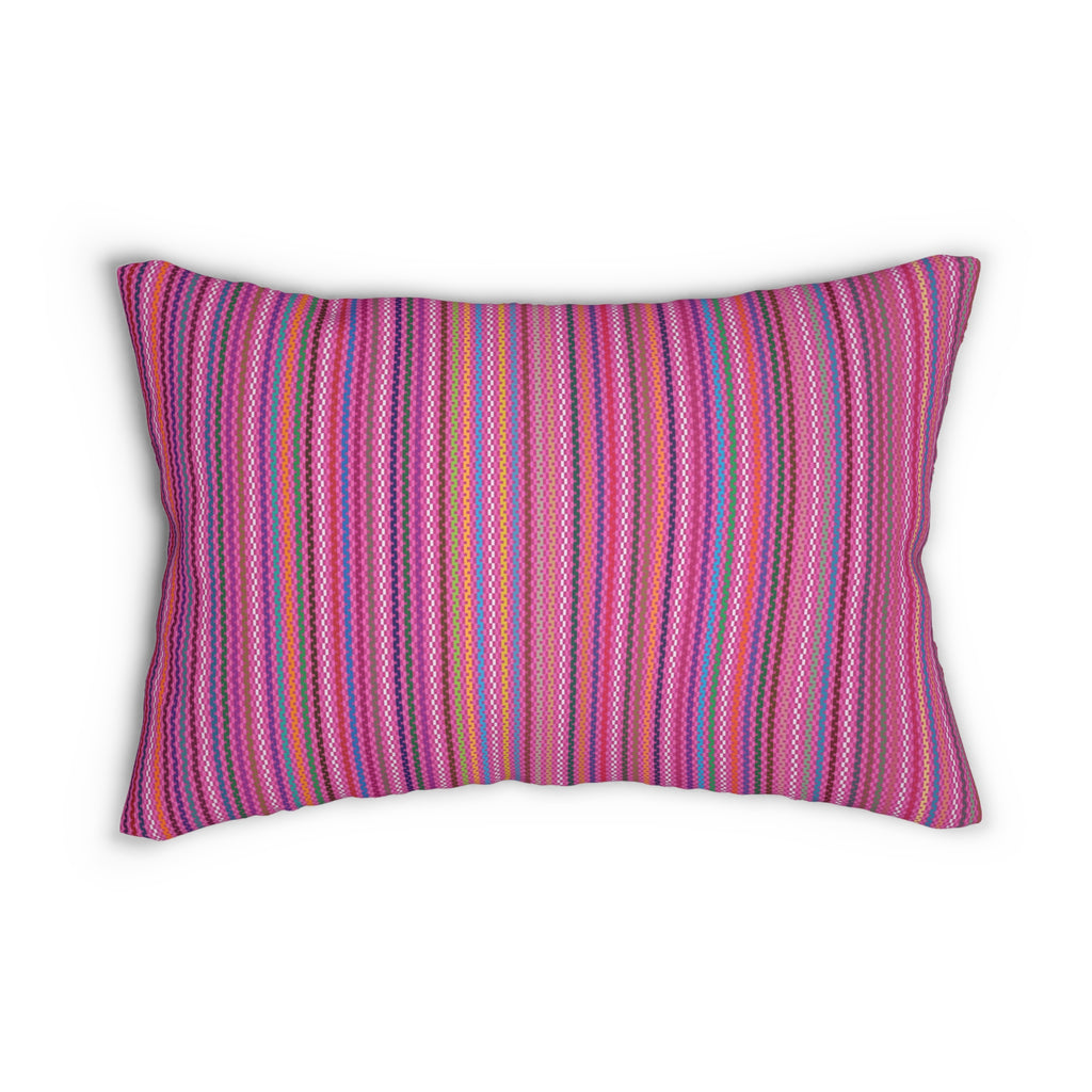 Rosaq - Striking Lumbar Pillow - Bold Presence in Spun Polyester