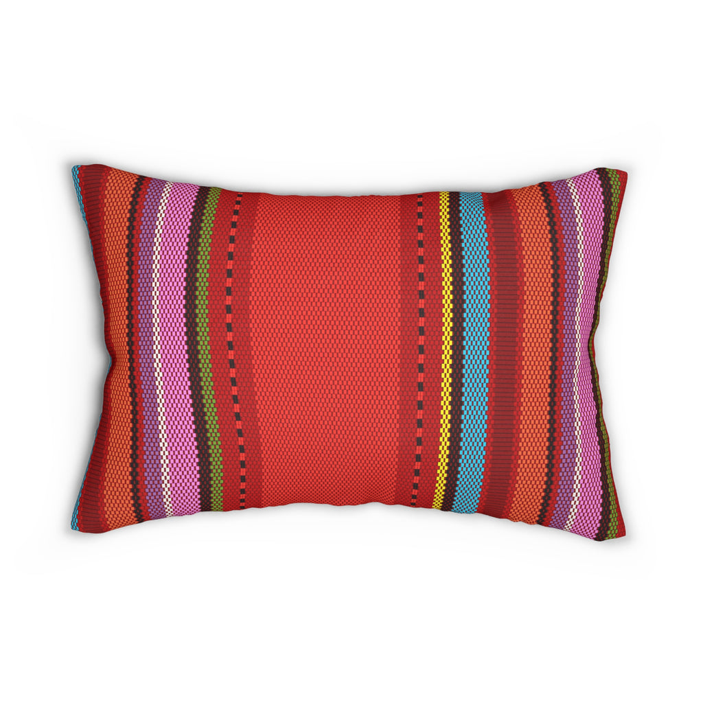 Pukaqmi - Stylish Lumbar Pillow - Fashionable Design in Spun Polyester